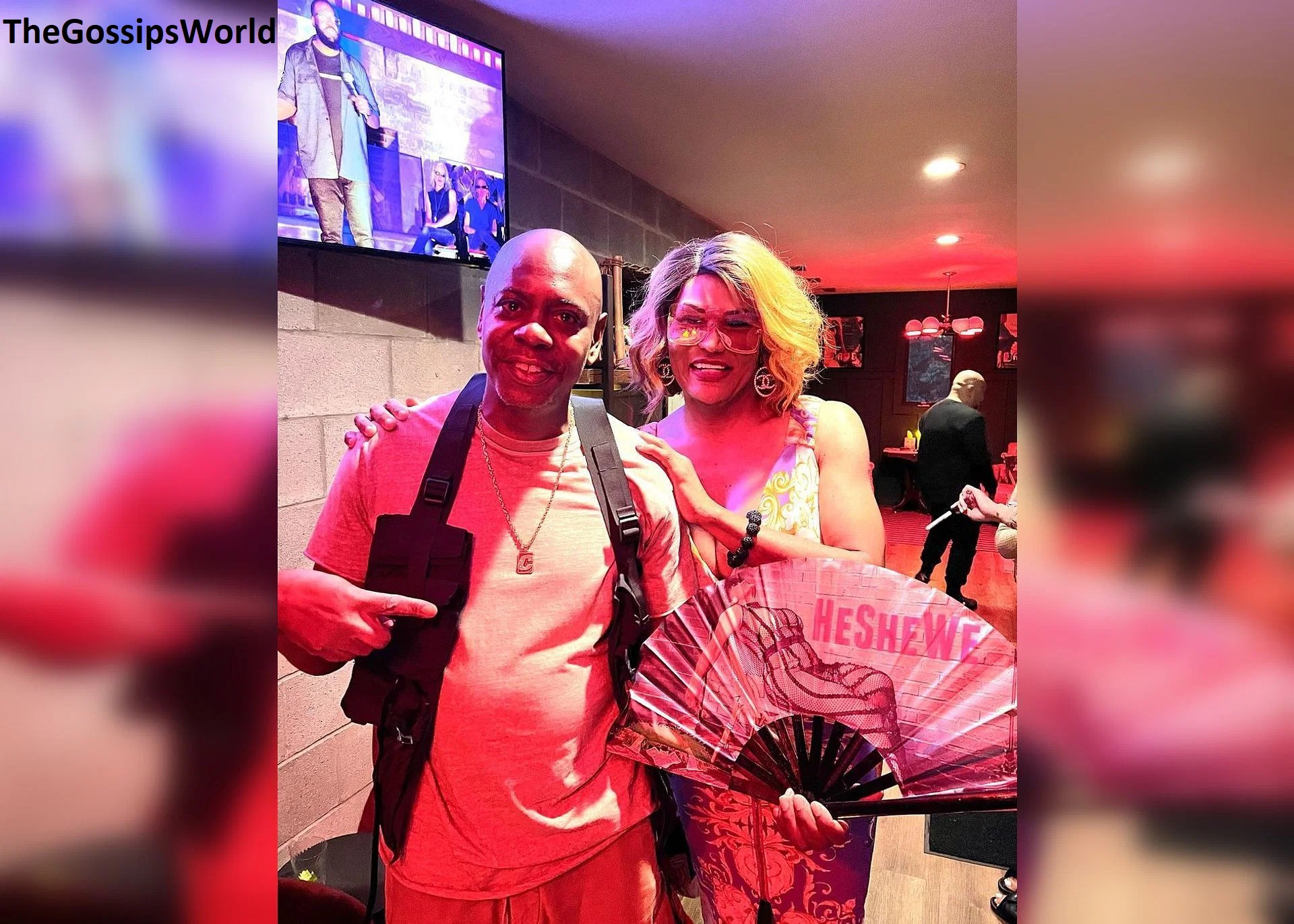 Dave Chappelle Hangs Out With Transgender Comedian Flame Monroe