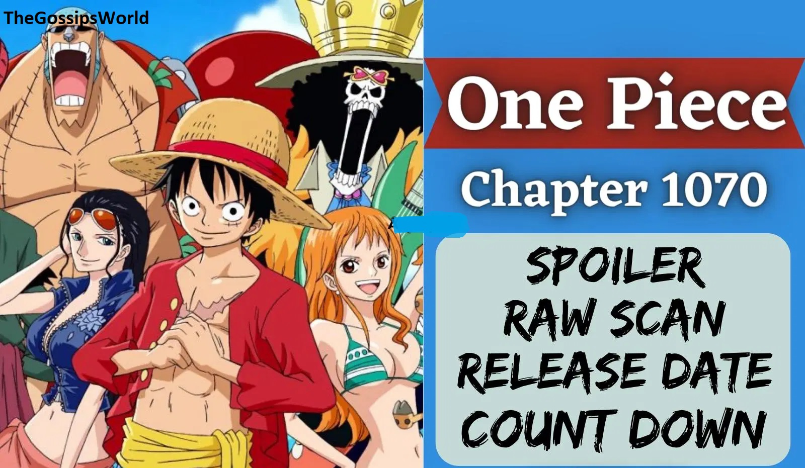 One Piece Chapter 1070 Spoilers Reddit